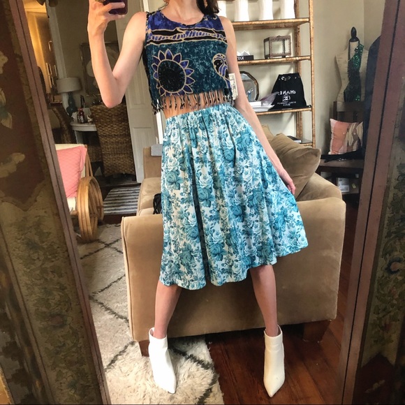 Vintage Dresses & Skirts - Vintage 70s polyester skirt